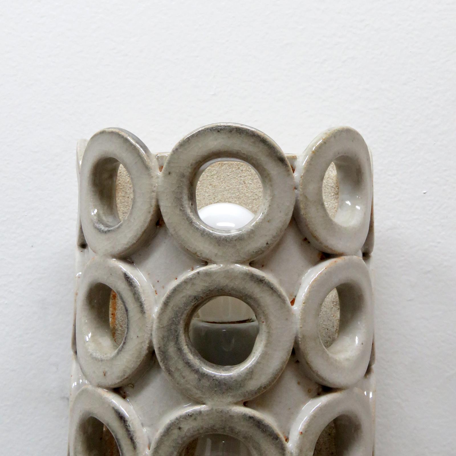Contemporary Ceramic Wall Lights No.50b by Heather Levine For Sale