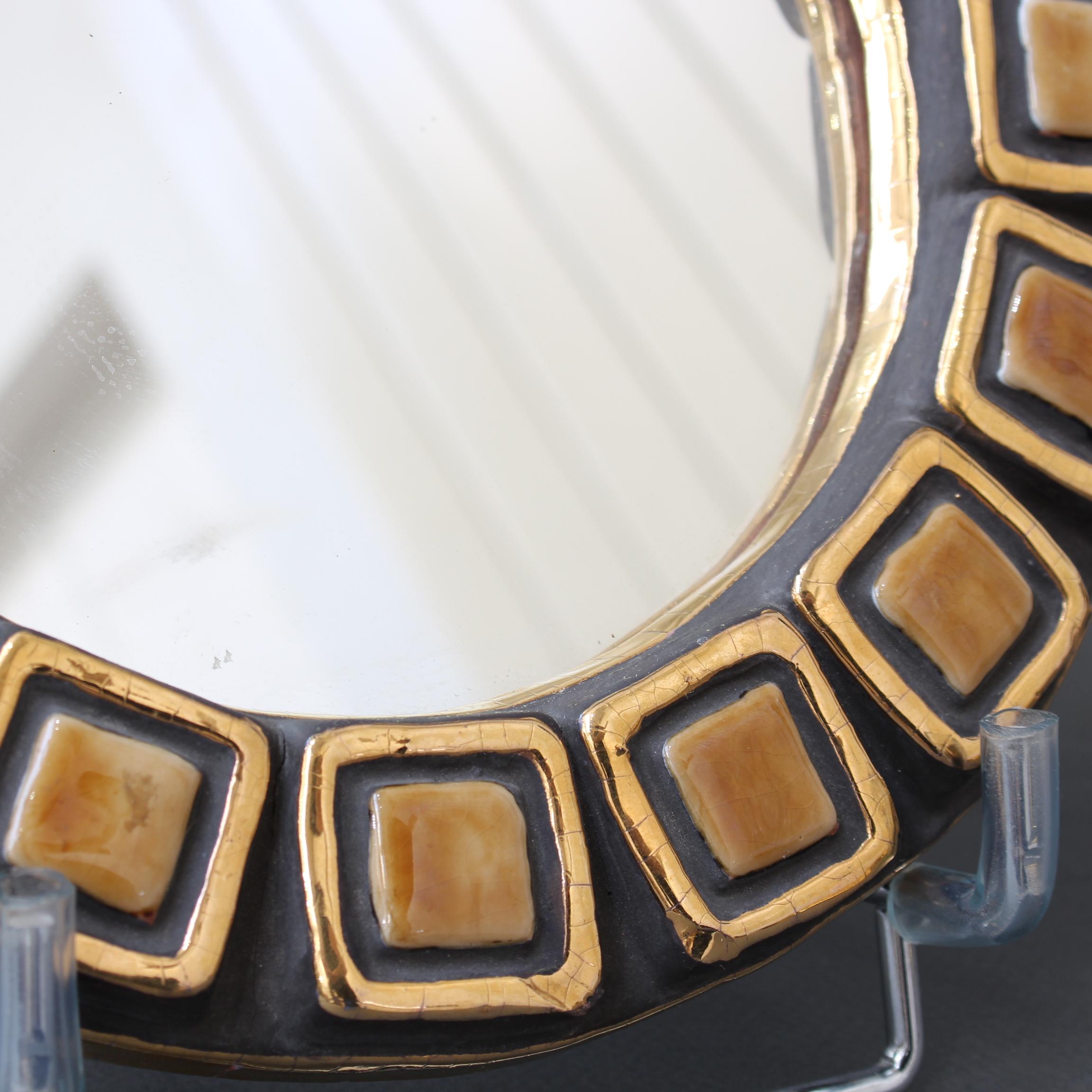 Ceramic Wall Mirror by Mithé Espelt - 