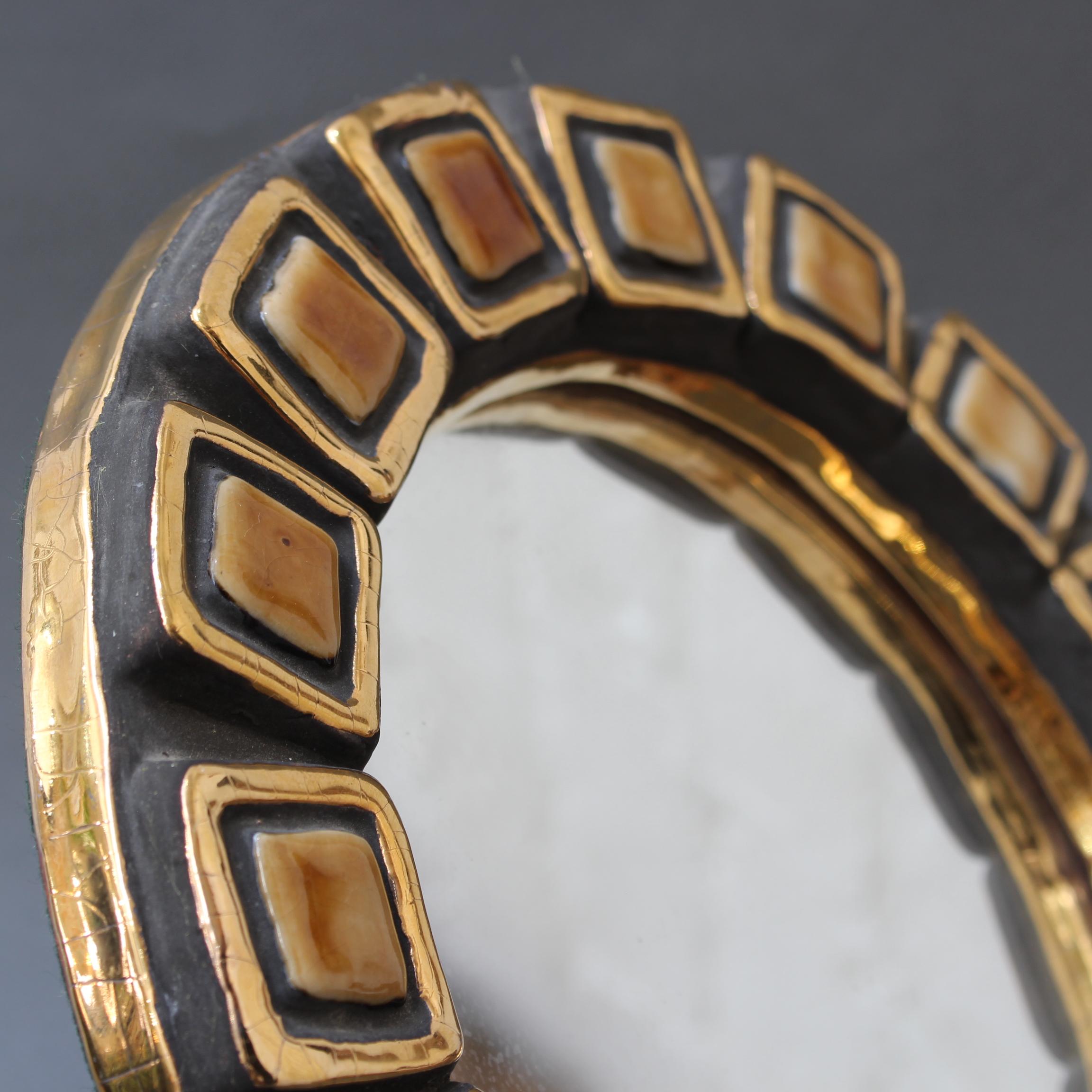 Ceramic Wall Mirror by Mithé Espelt - 