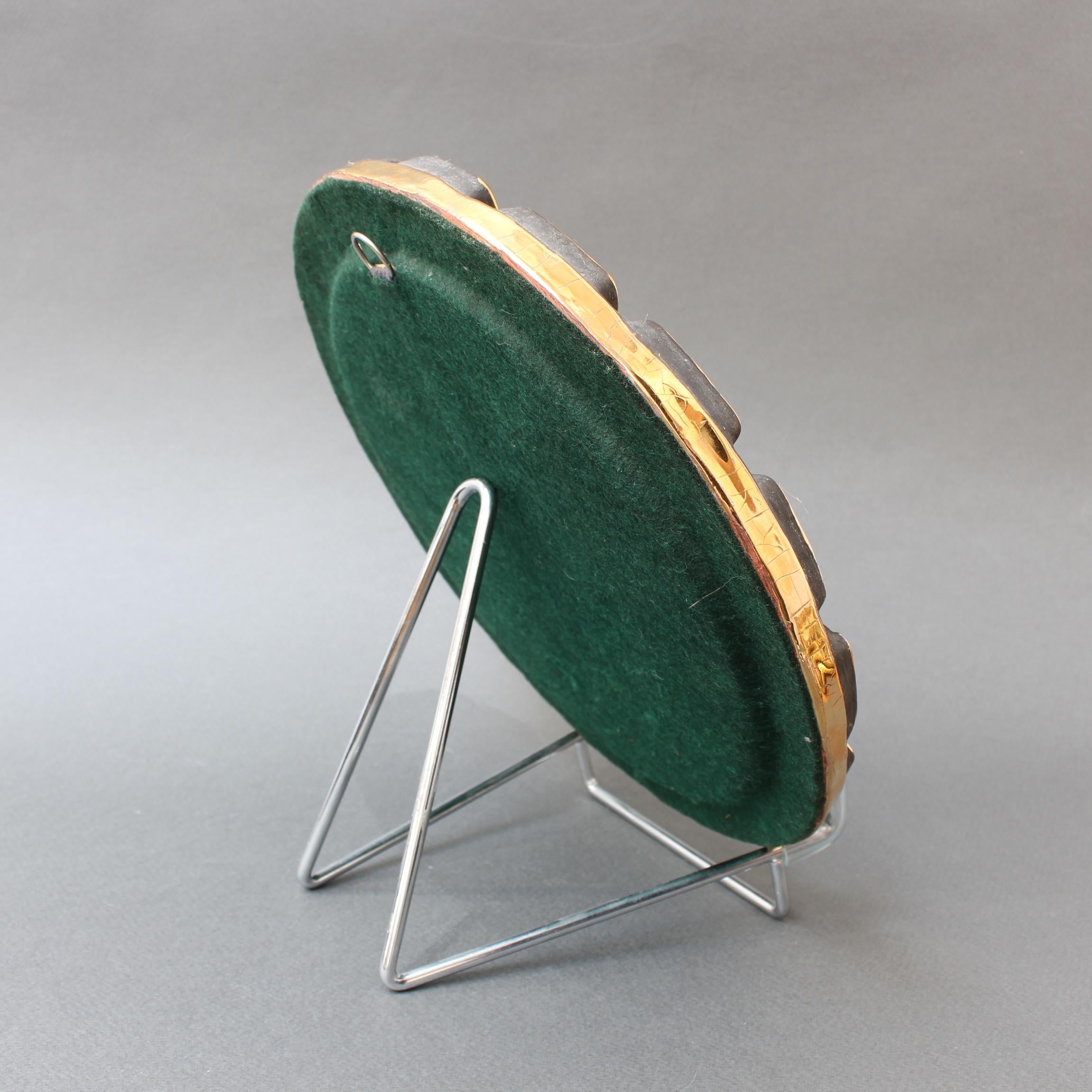 Mid-20th Century Ceramic Wall Mirror by Mithé Espelt - 