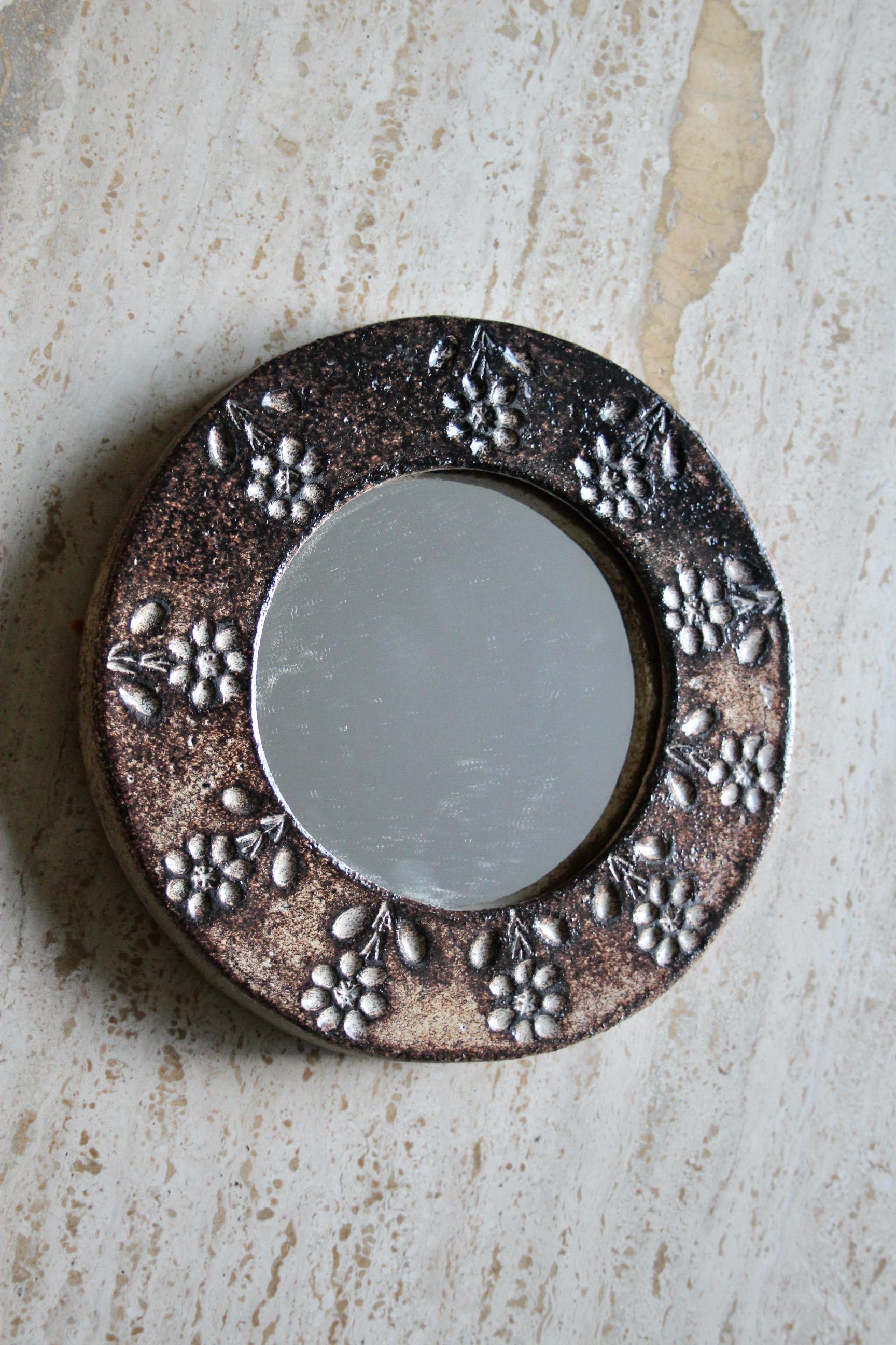 Francese Specchio da parete in ceramica in vendita