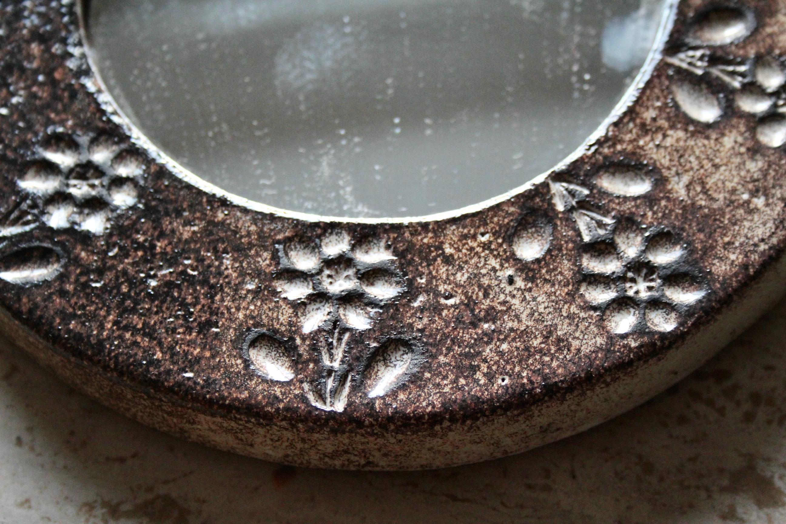 Fine XX secolo Specchio da parete in ceramica in vendita