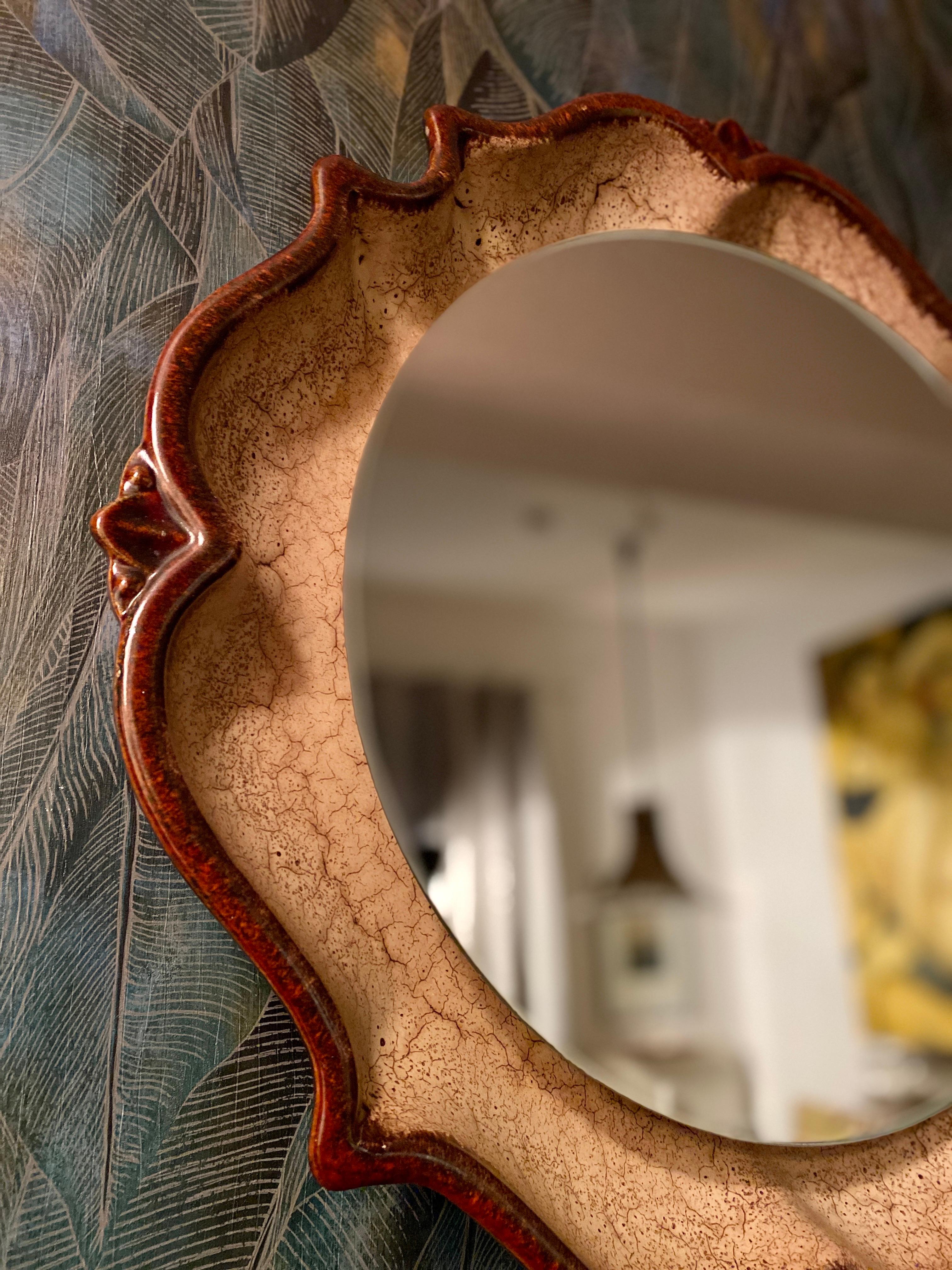 Ceramic wall mirror from PAN For Sale 5