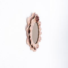 Specchio da parete in ceramica, metà del secolo scorso, Francia