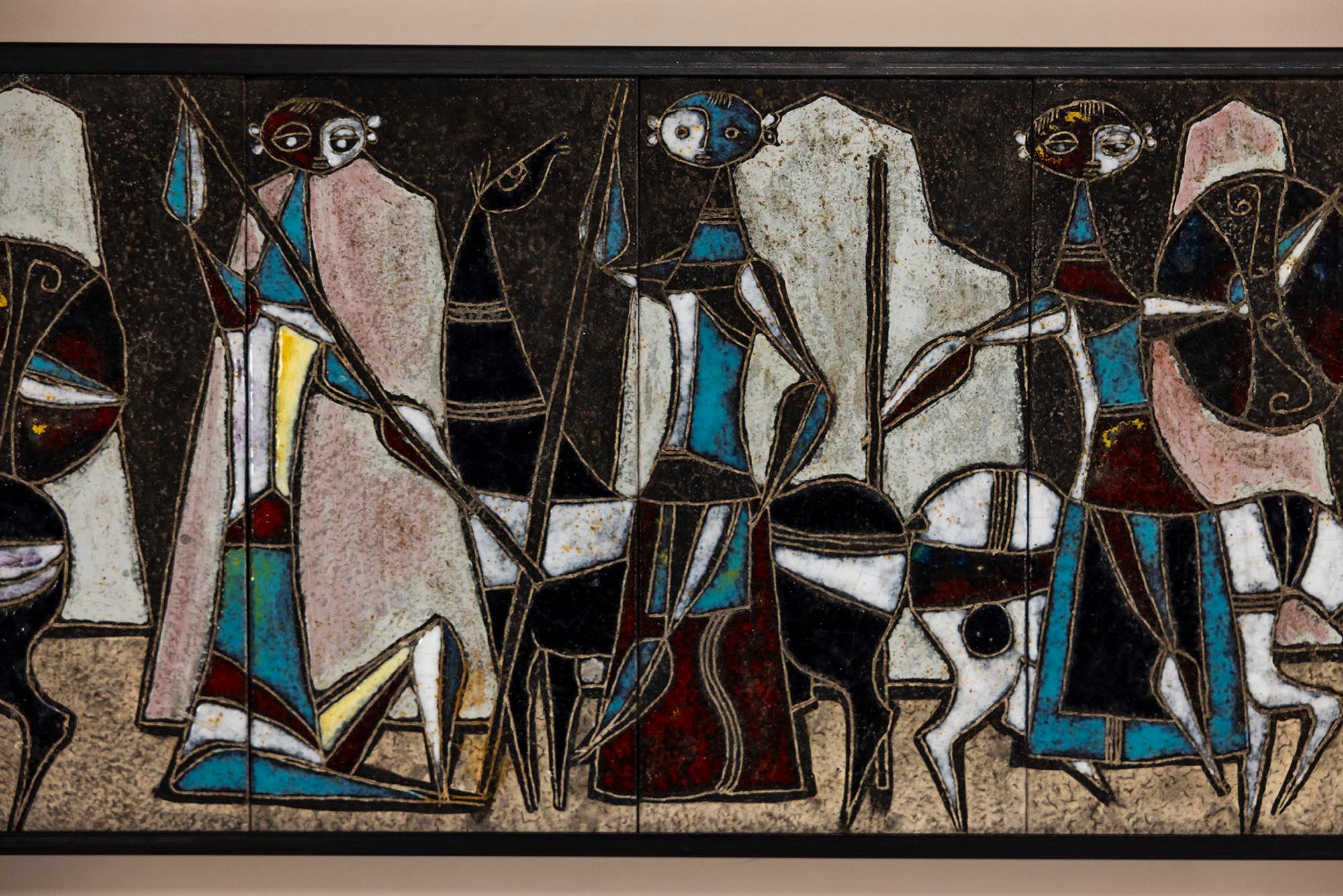 Panneau mural en céramique attr. à Marcello Fantoni, Italie années 1960 en vente 3