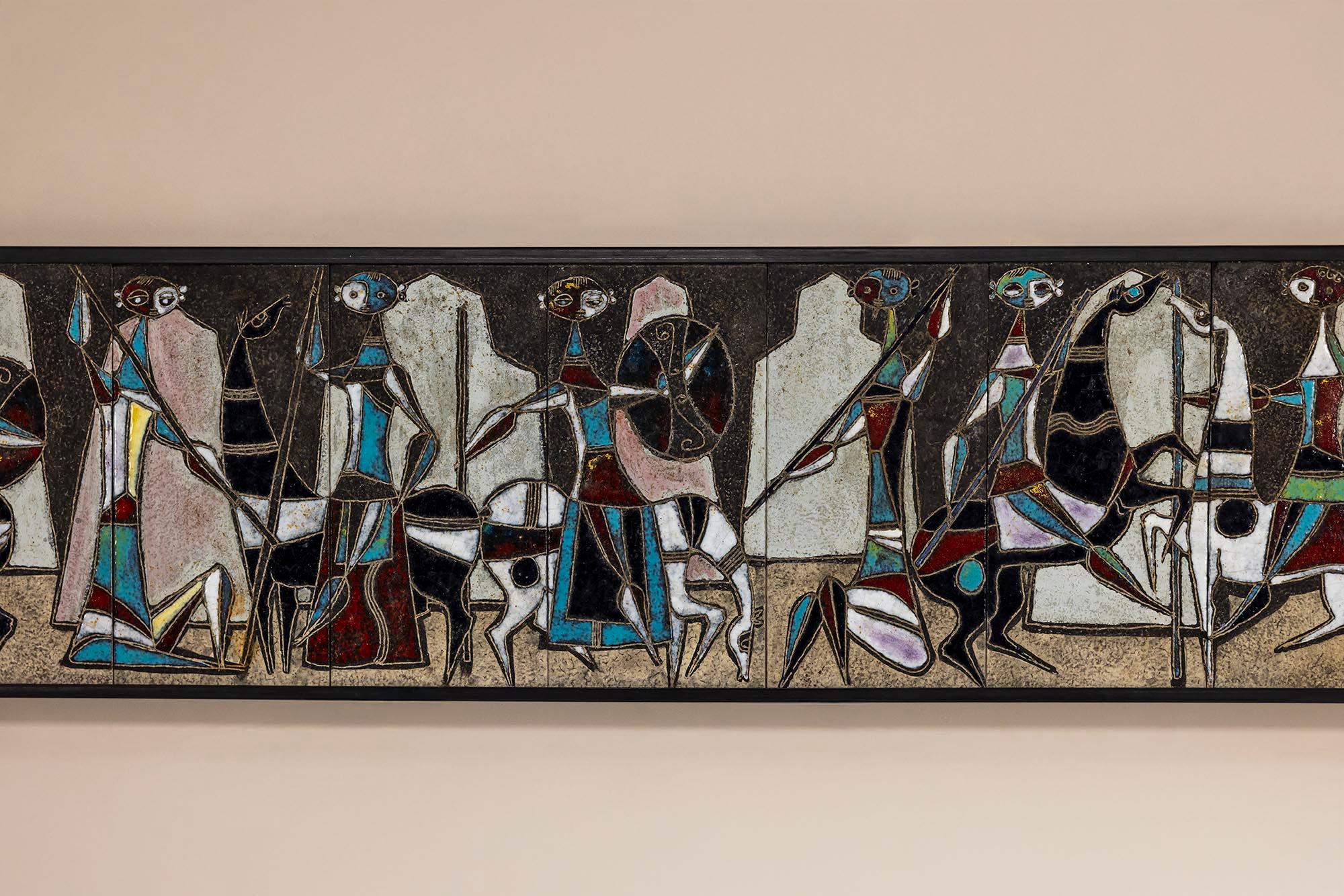 Panneau mural en céramique attr. à Marcello Fantoni, Italie années 1960 en vente 4