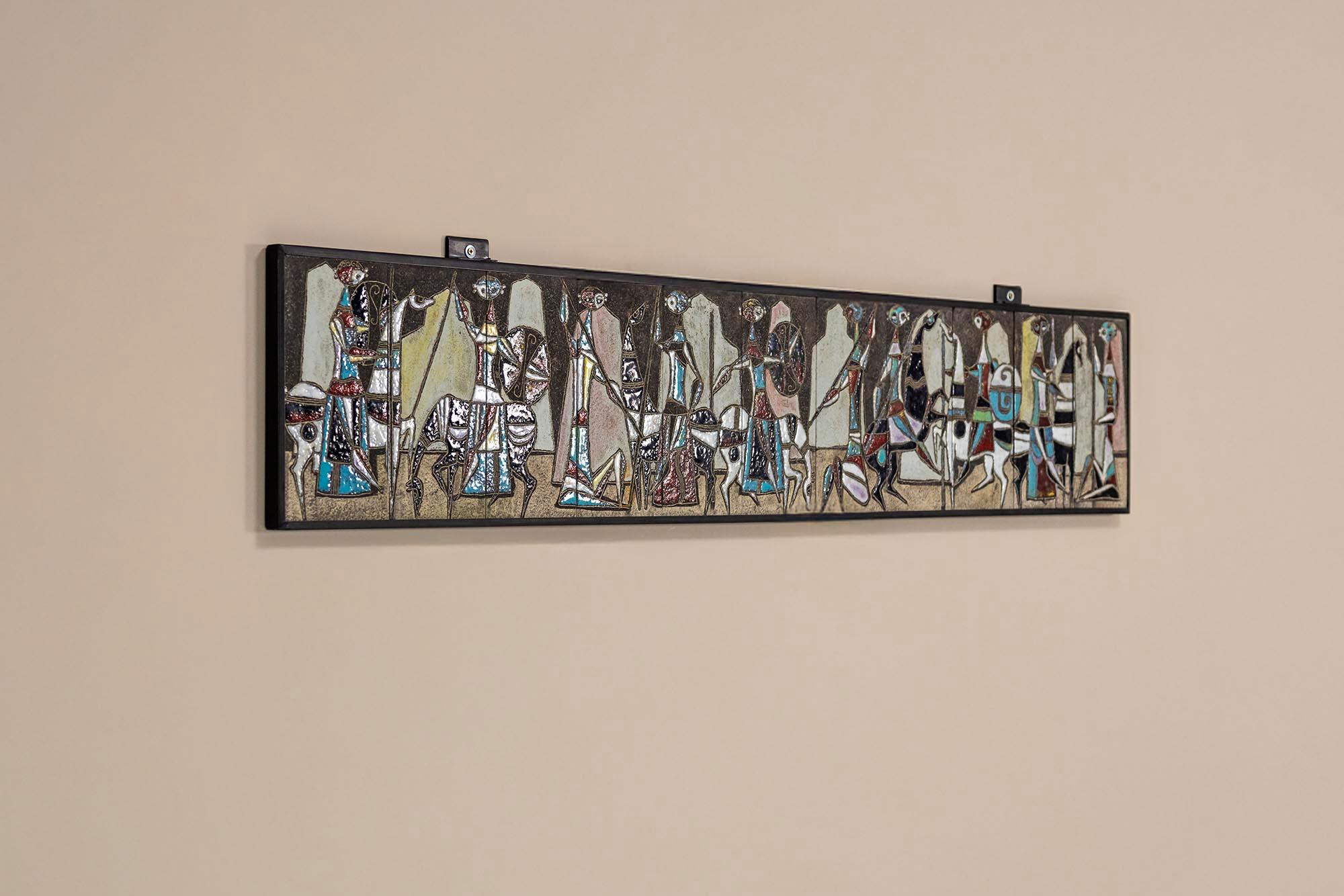 Panneau mural en céramique attr. à Marcello Fantoni, Italie années 1960 en vente 6