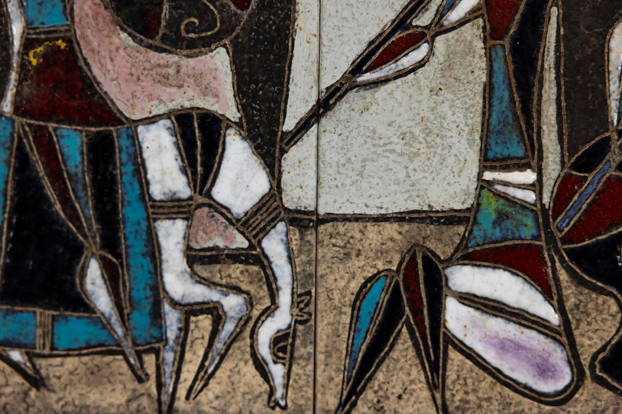 Céramique Panneau mural en céramique attr. à Marcello Fantoni, Italie années 1960 en vente