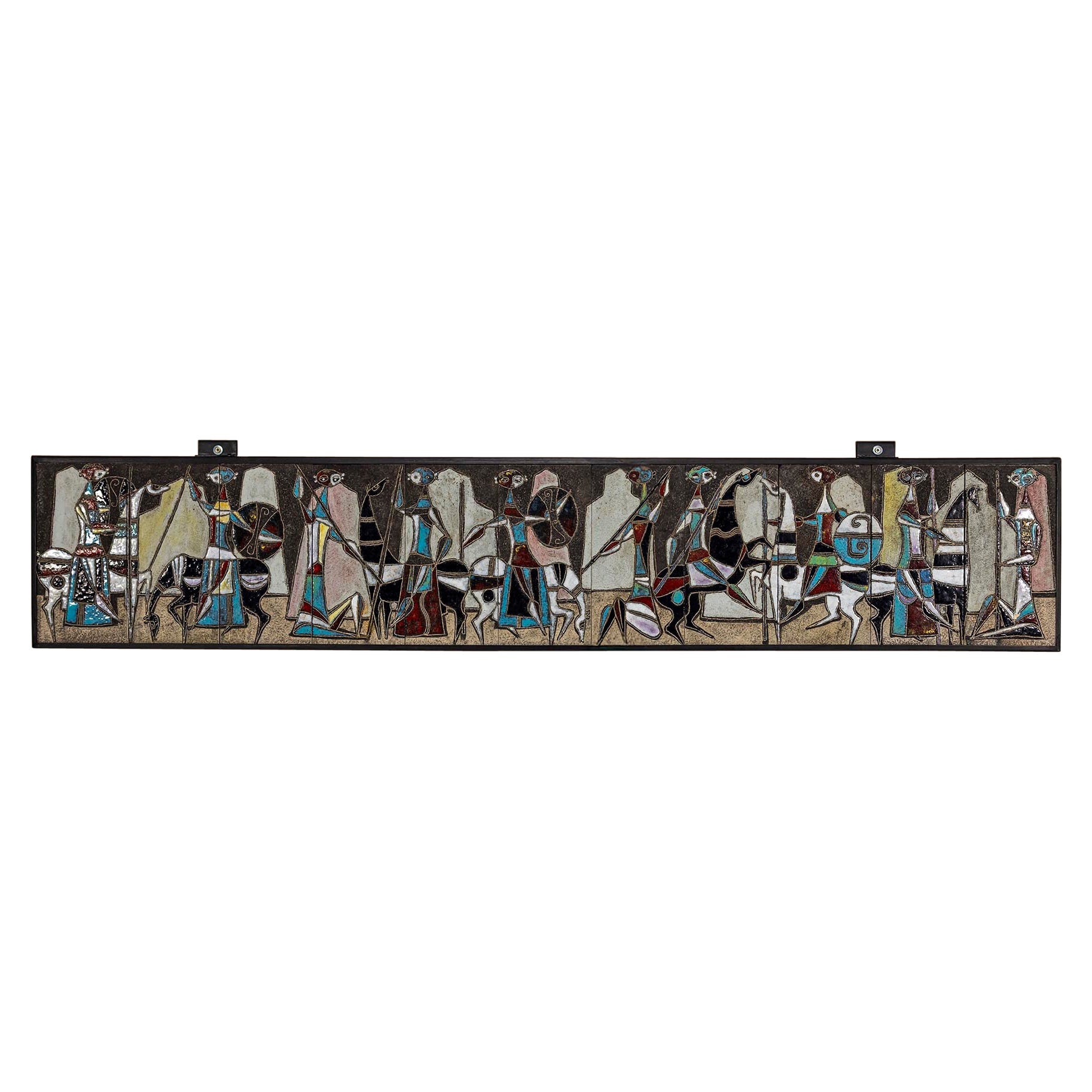 Keramische Wandtafel nach Marcello Fantoni, Italien 1960er Jahre