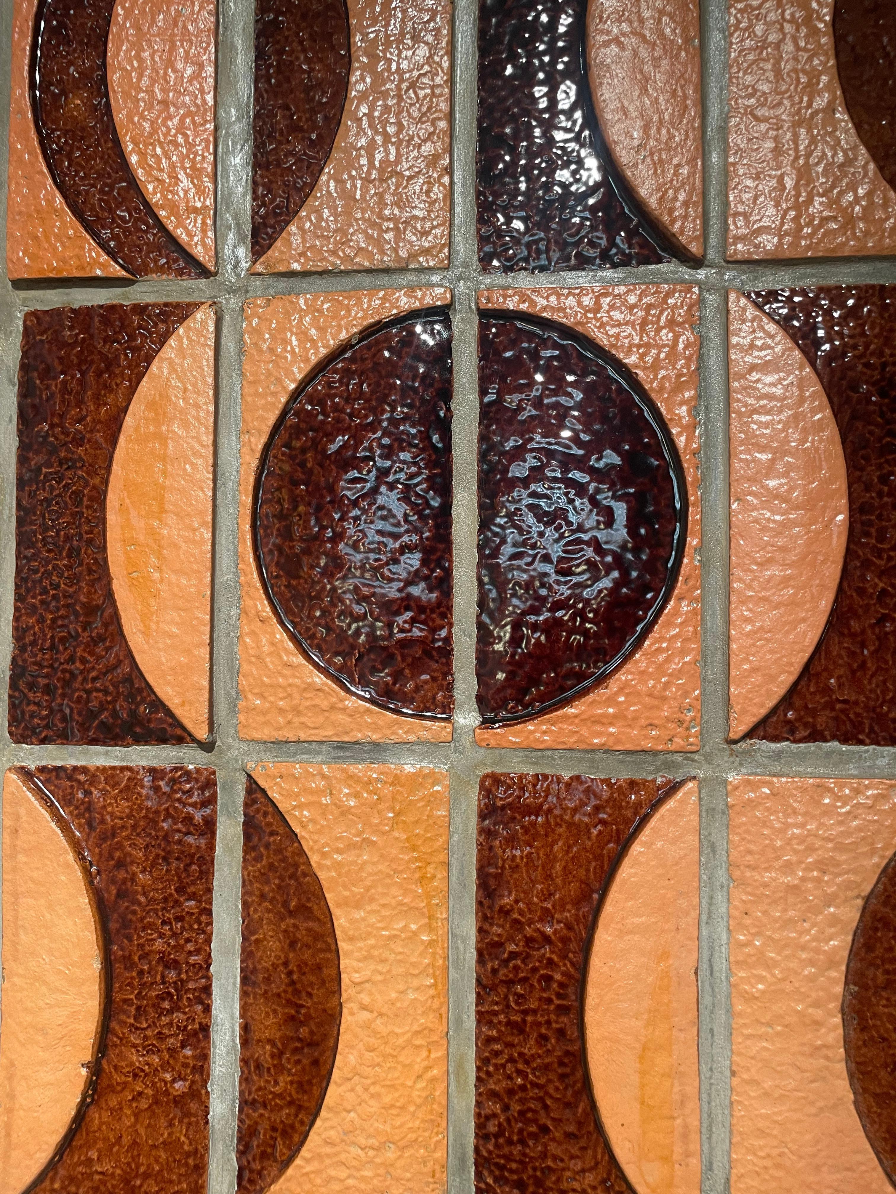ceramic wall panel by Gilson  from 1970 In Good Condition For Sale In Saint-Ouen, FR
