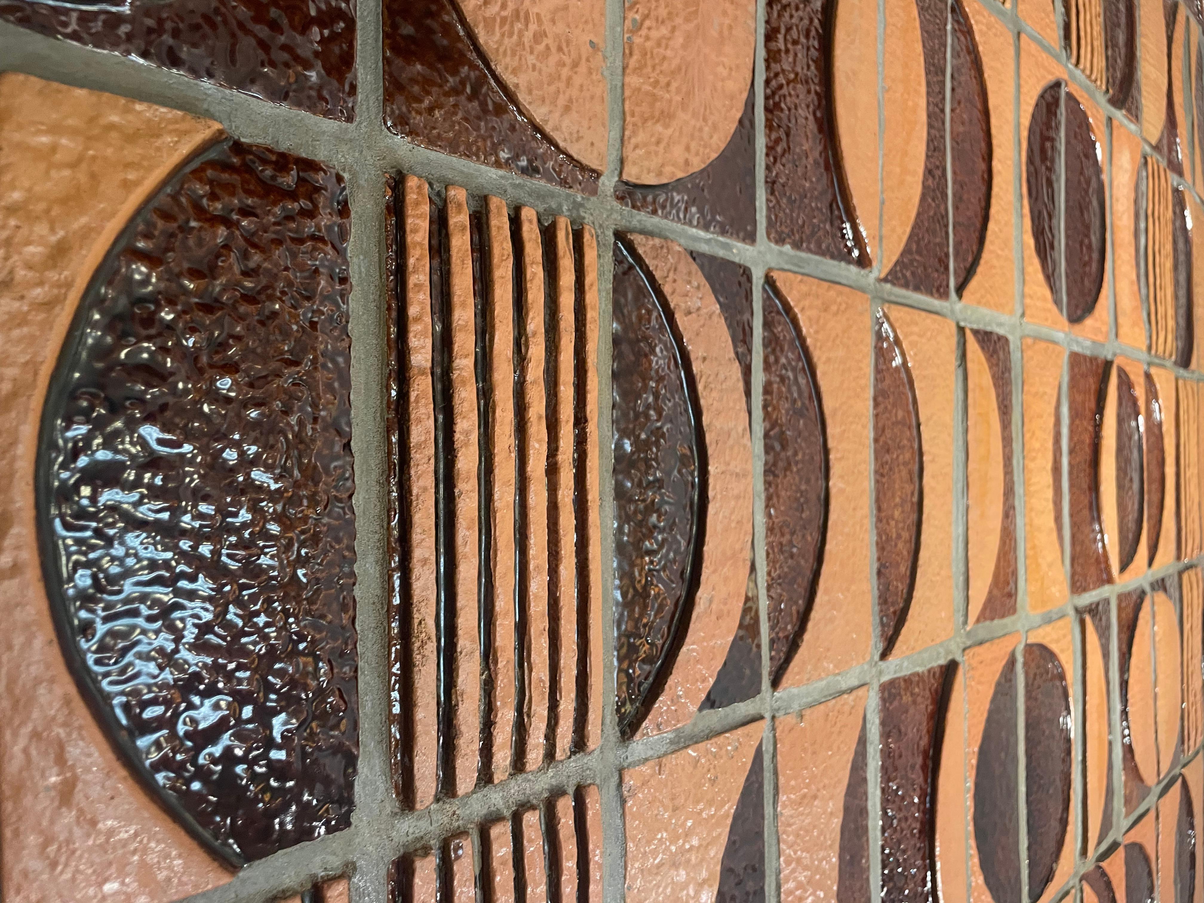 20th Century ceramic wall panel by Gilson  from 1970 For Sale