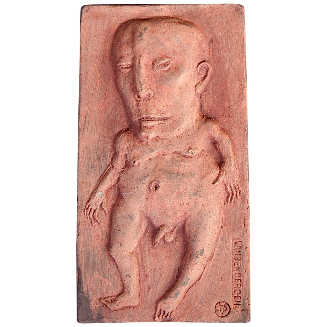 Ceramic Wall Plaque by Peter Vanbekbergen, 21st Century, Belgium For Sale