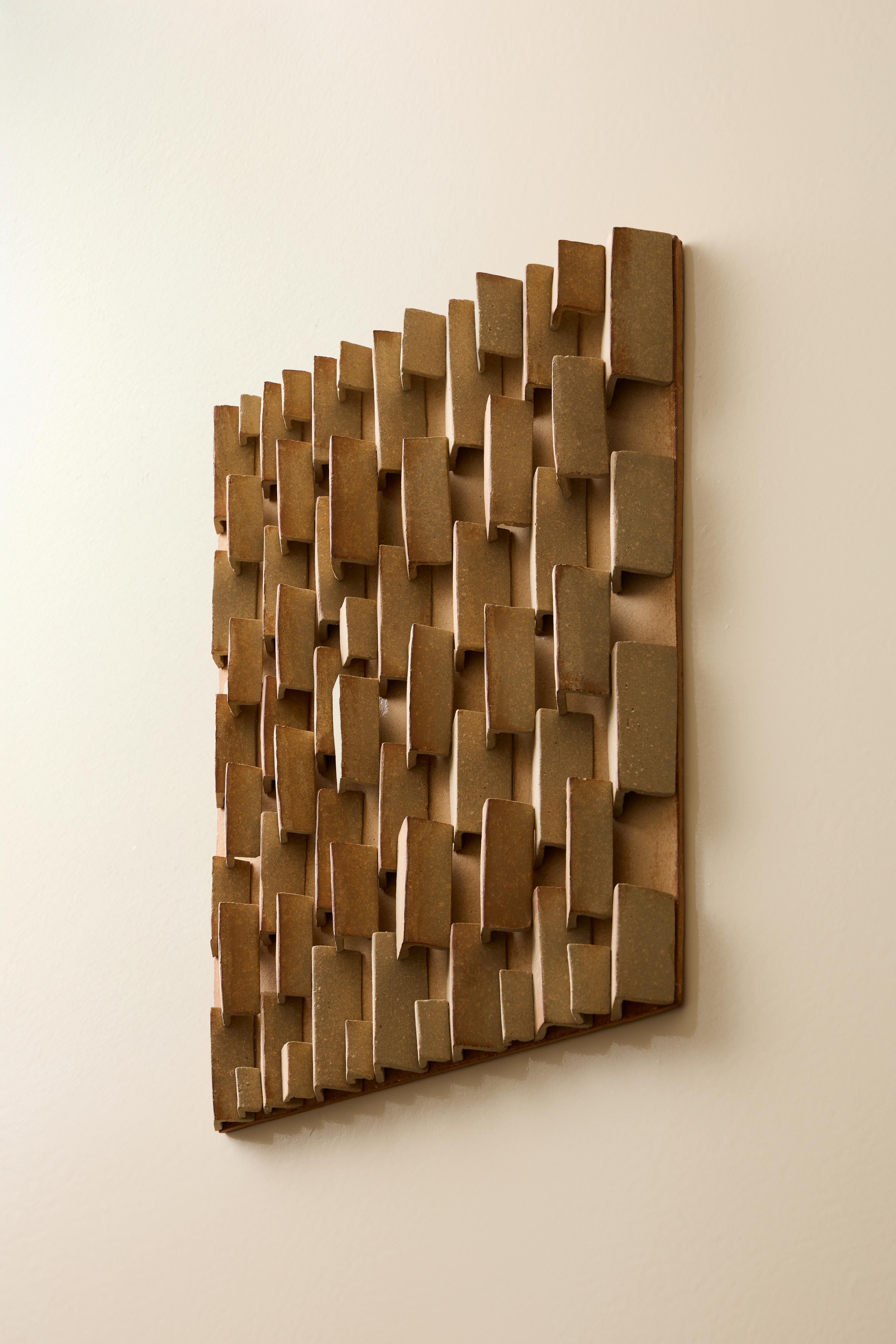 Scandinavian Modern Ceramic Wall Plaque 