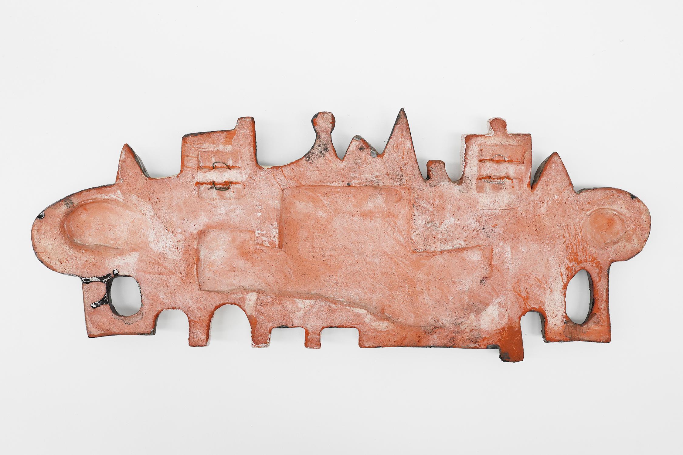 Ceramic wall plaquette by the Belgian Artist Elisabeth Vandeweghe for Amphora For Sale 4