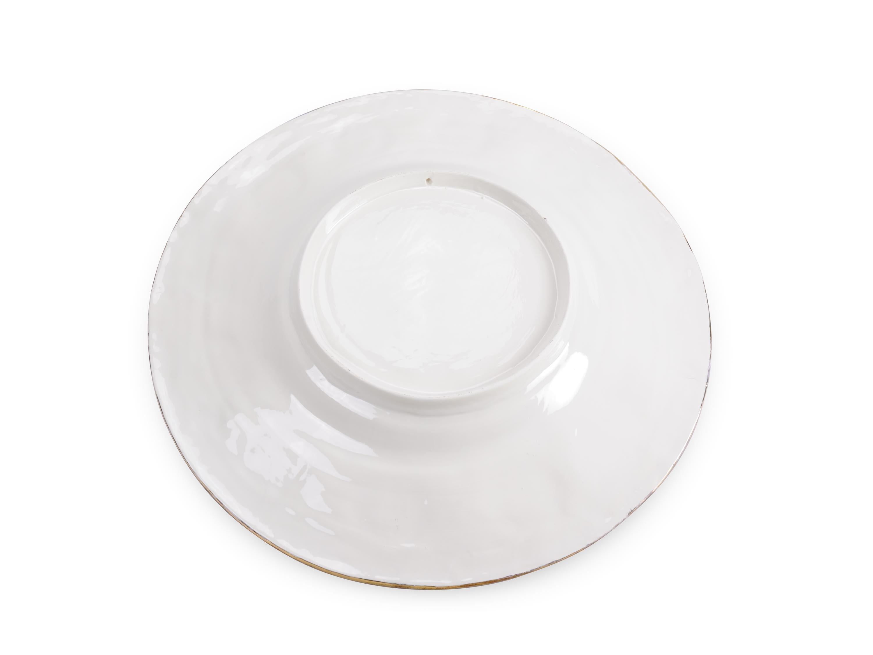 Piatto da parete in ceramica, centrotavola con San Giorgio, lucentezza e rilievi in oro 24 carati In condizioni Nuovo in vendita a Recanati, IT