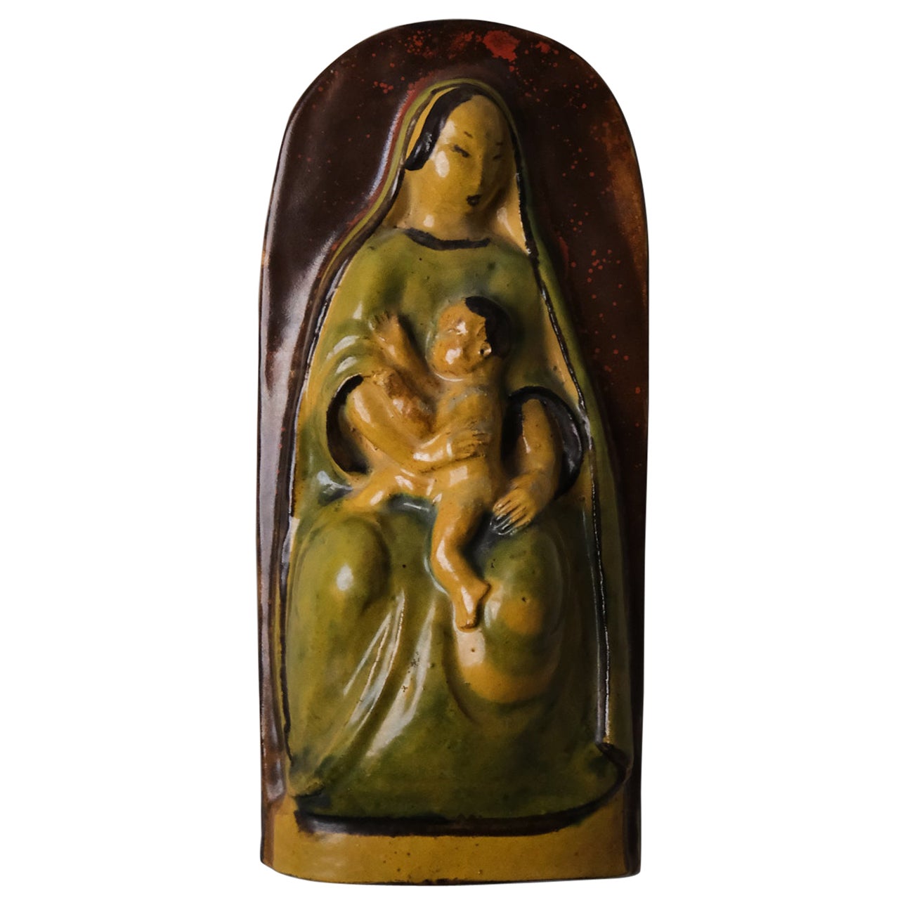 Ceramic wall relief by Allan Ebeling, Torshälla, Sweden, 1930s