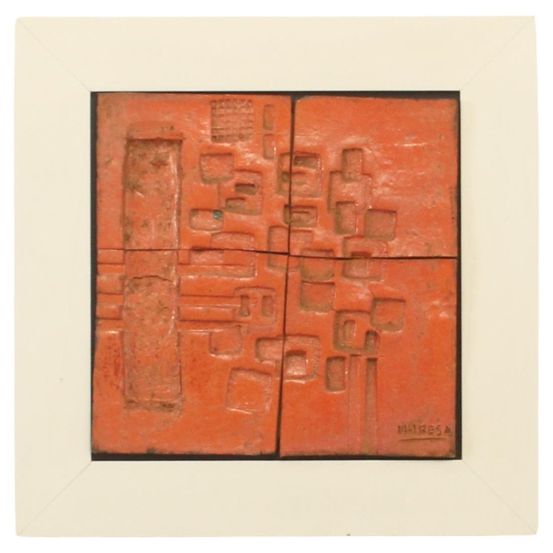Rilievo murale in ceramica di Andrés Galdeano e Angel Grávalos, Spagna, anni '60