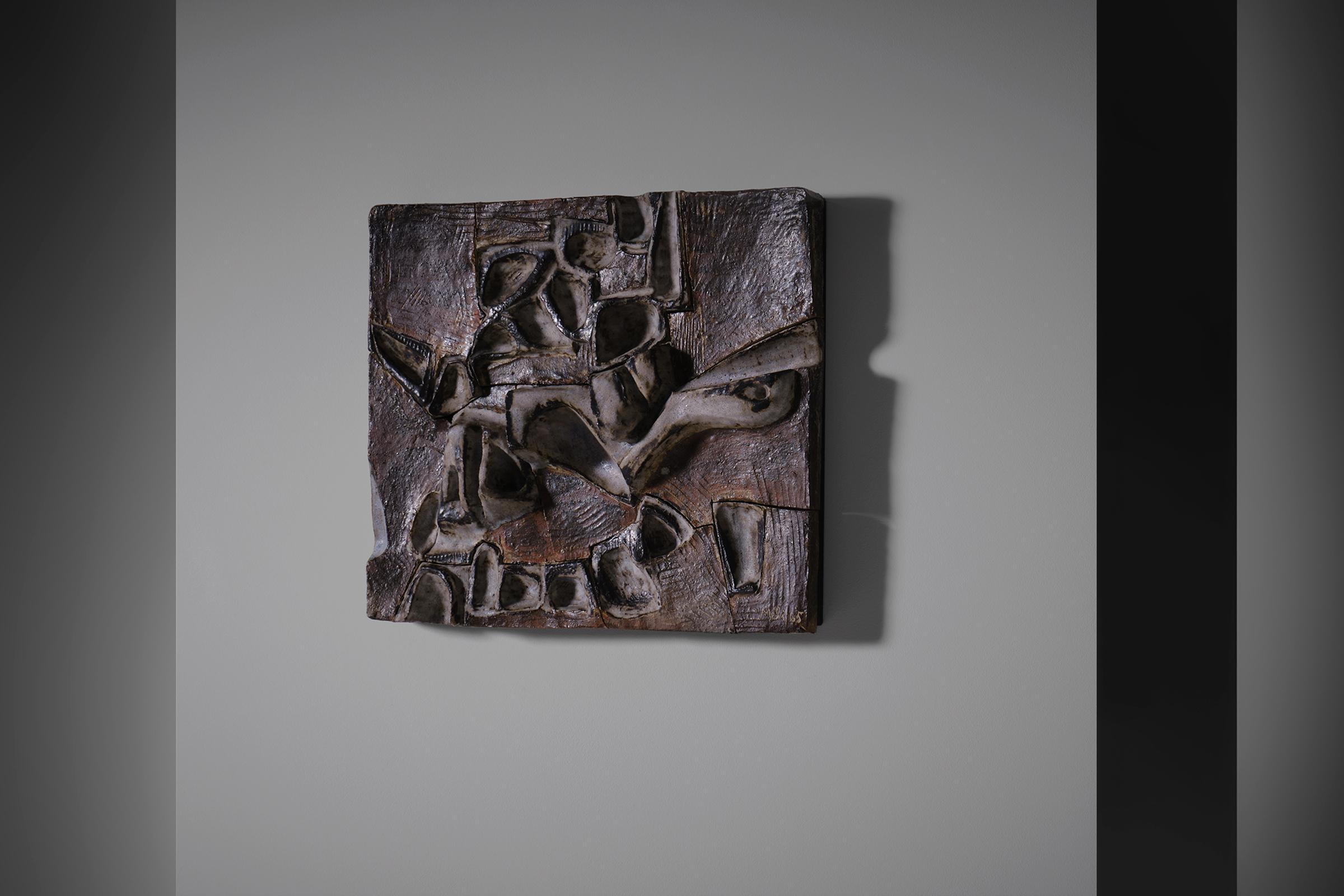 Ceramic Wall Relief by Salvatore Meli, Italy, 1963 For Sale 3