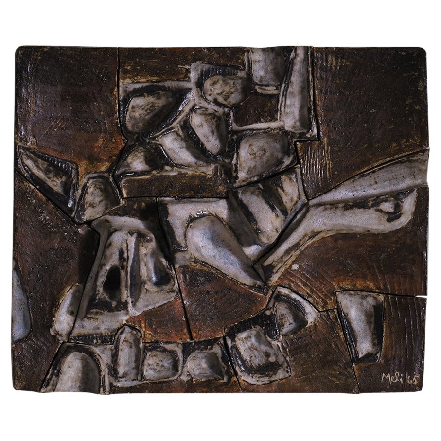 Keramik-Wandrelief von Salvatore Meli, Italien 1963