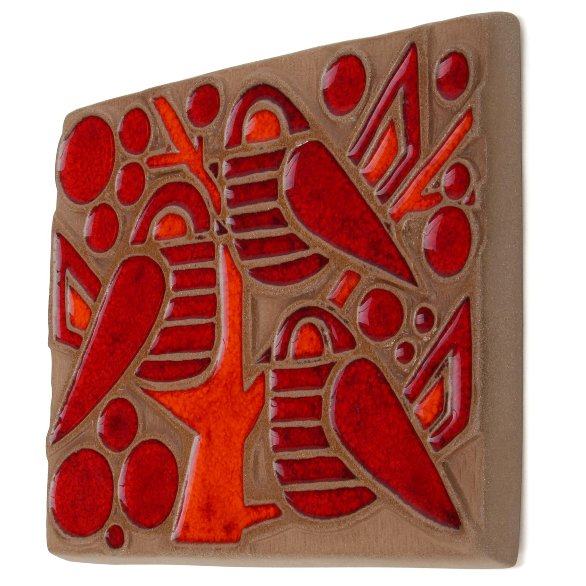 Scandinavian Modern Ceramic Wall Relief, No. 6416 by Marianne Starck for Michael Andersen, 1960s