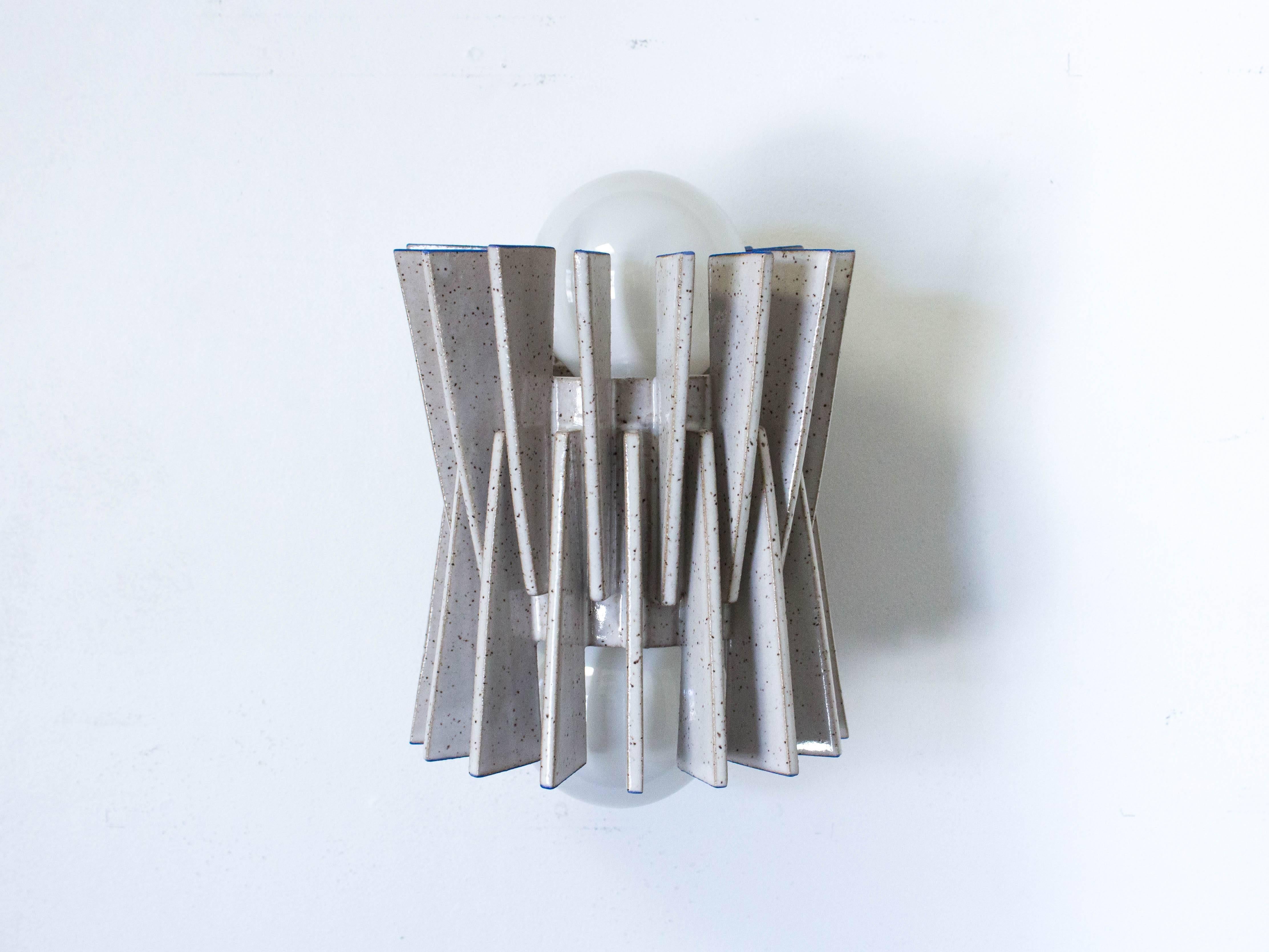 Bauhaus Ceramic Wall Sconce by Ben Medansky For Sale