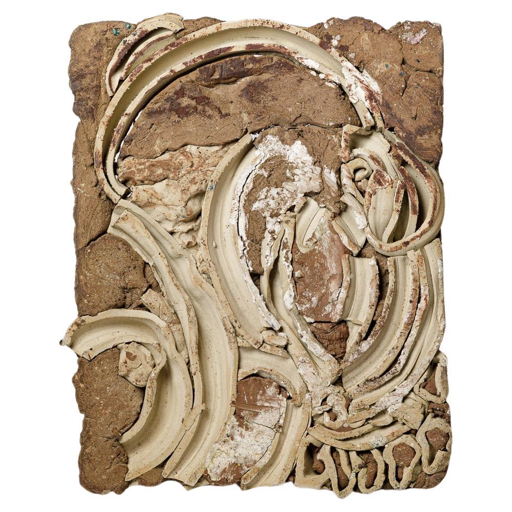 Ceramic wall sculpture by Patrick Crulis, 2025.