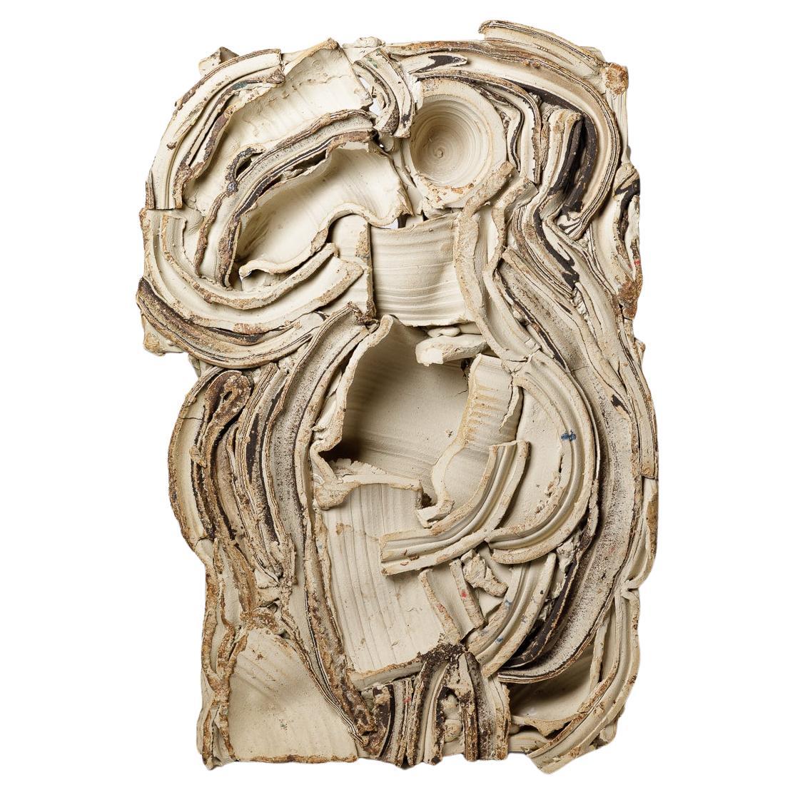 Ceramic wall sculpture by Patrick Crulis, 2025.
