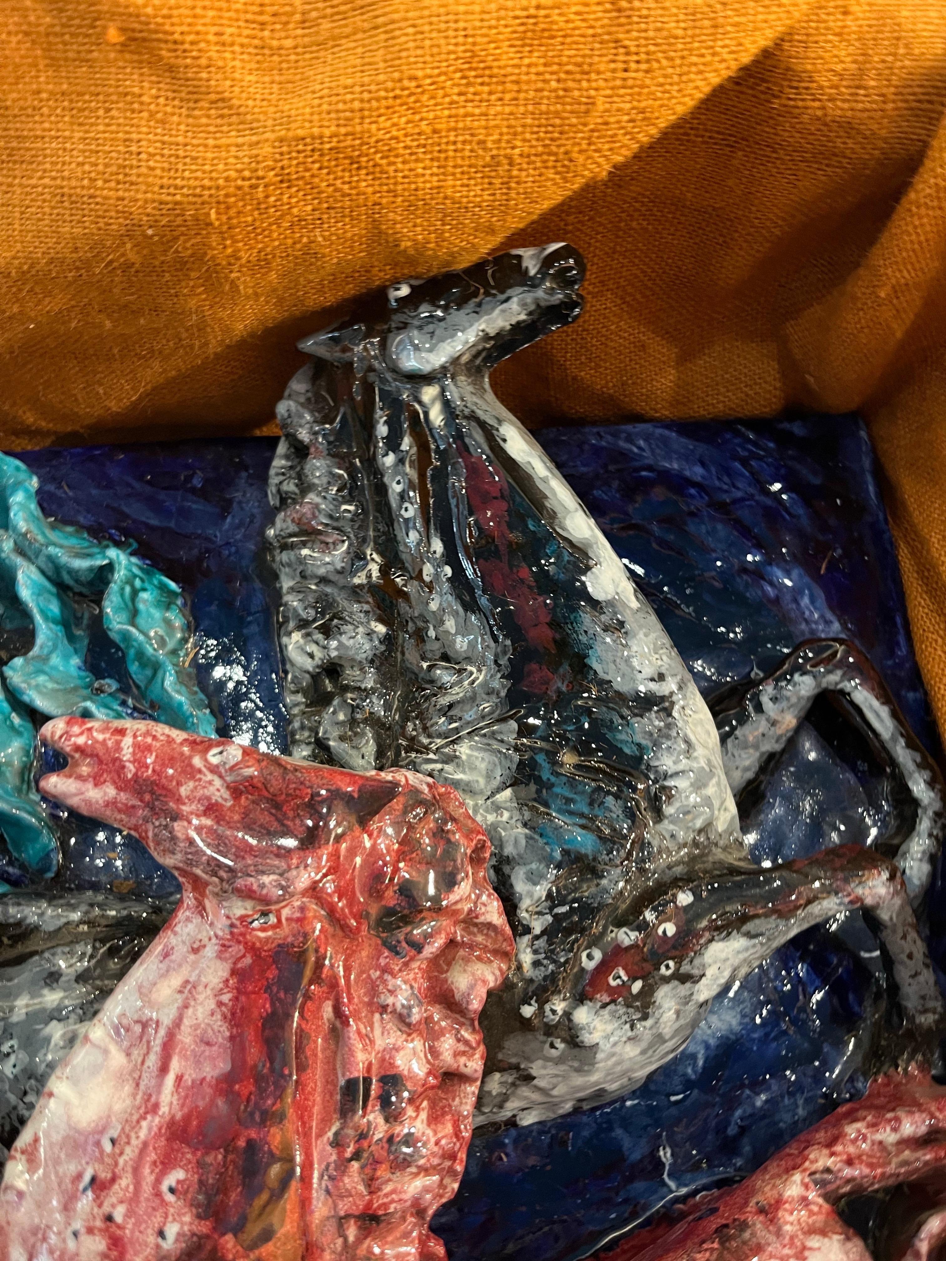Sculpture murale représentant un cheval rare de SAN POLO VENEZIA Bon état - En vente à Renens, CH