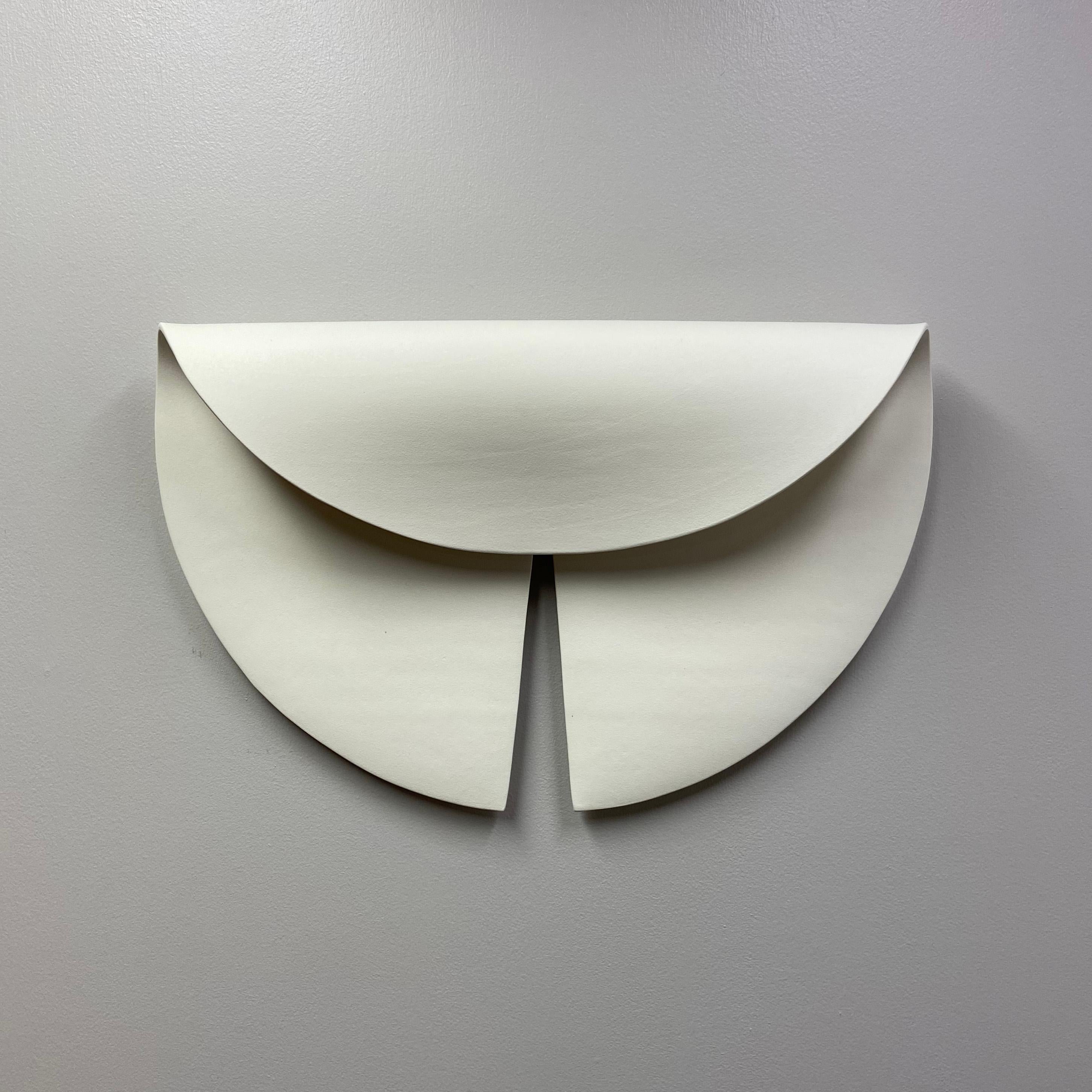 Contemporary Ceramic Wall Sculpture: 'Leaf' / By Olivia Barry For Sale