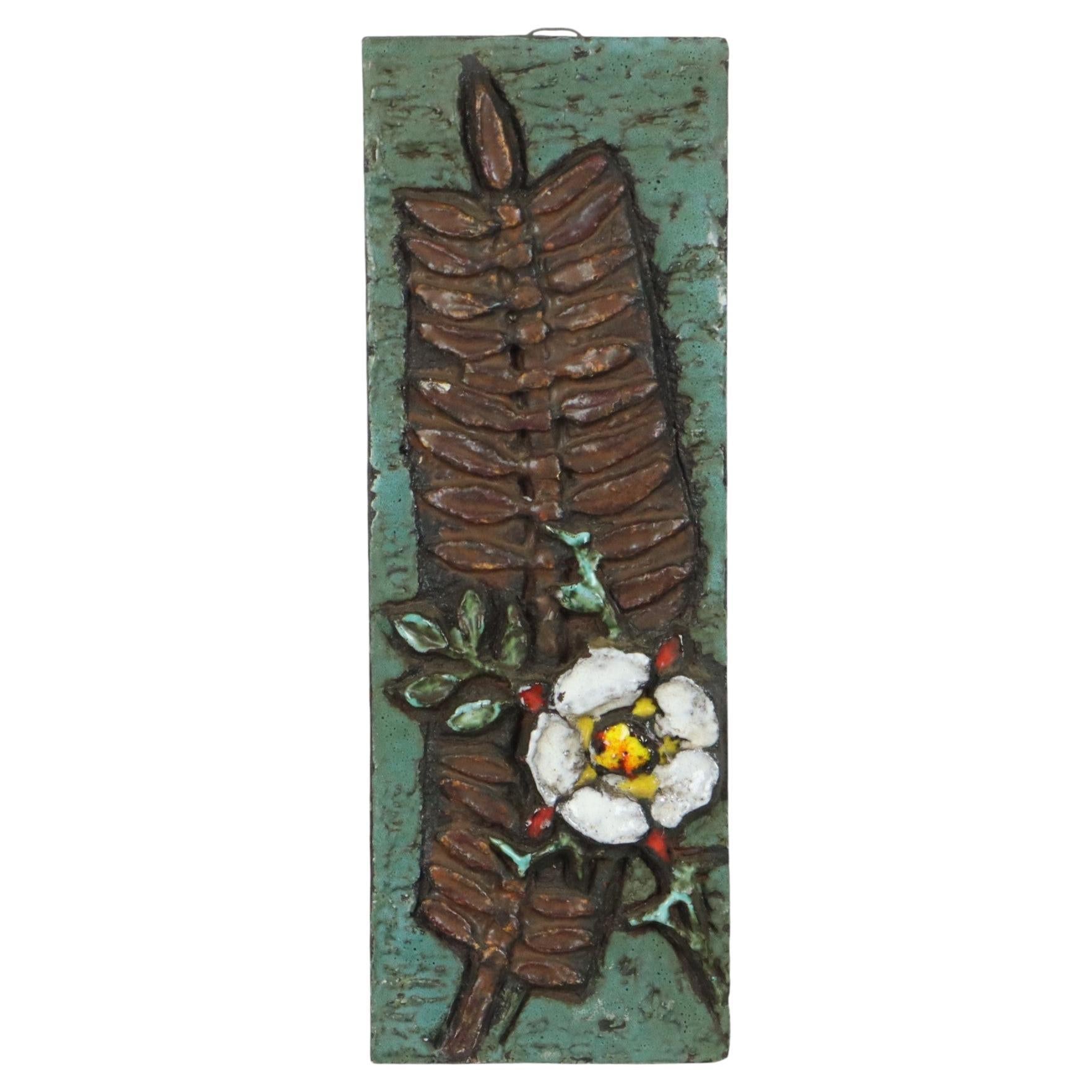 Ceramic Wall Sculpture Plaque Ruscha West Germany For Sale