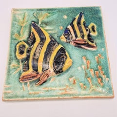 Ceramic wall tiles of the Karlsruher Majolika by Feisst 1958