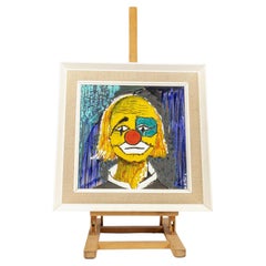 Stile da parete in ceramica raffigurante un clown, Spagna