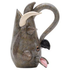Ceramic Warthog Jug , hand made in South Africa