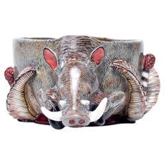 Ceramic  Warthog  Peanut Bowl , hand made in South Africa