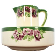 Set da lavaggio in ceramica di Urbach Freres 1920
