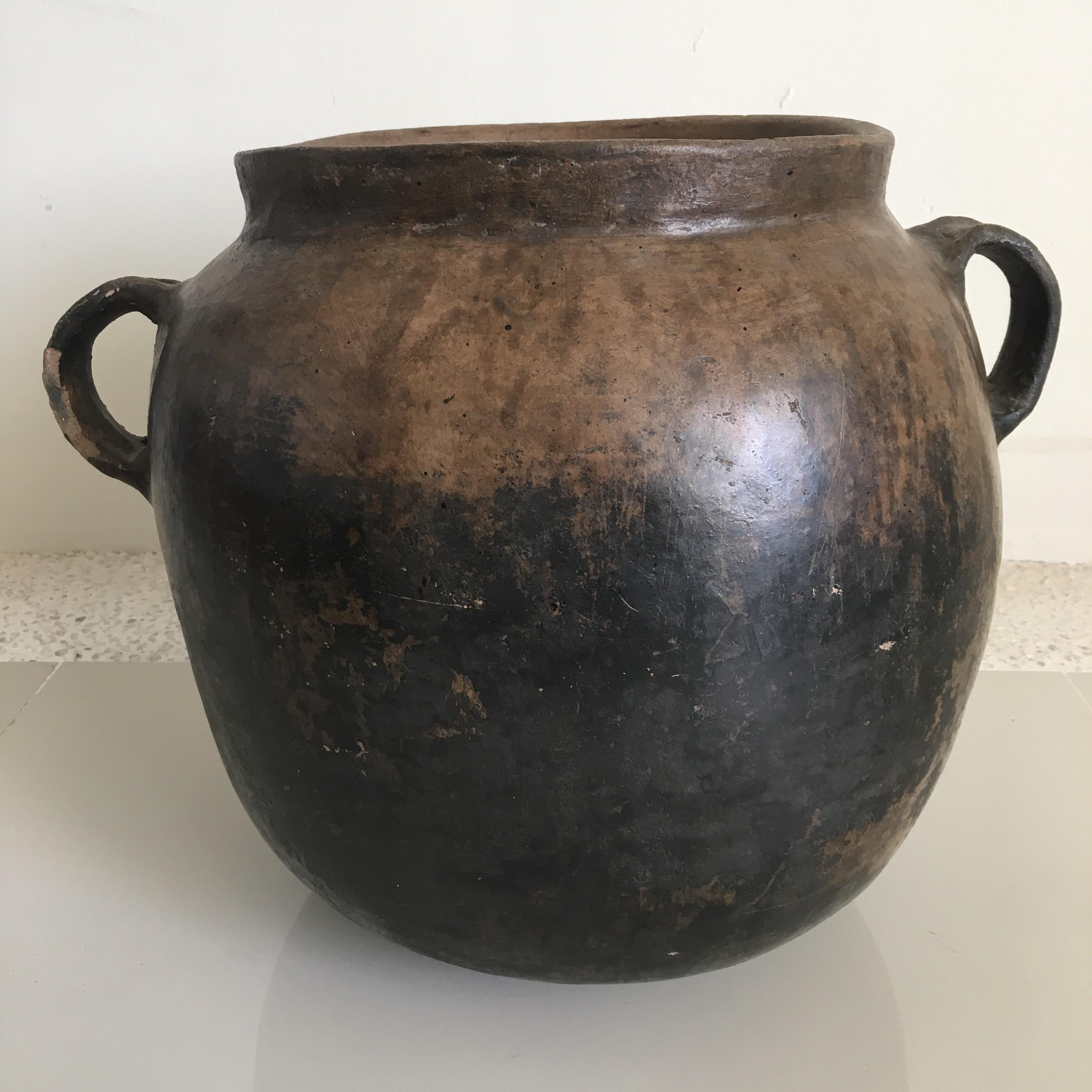 Rustic Ceramic Water Pot from Mexico, 1980s