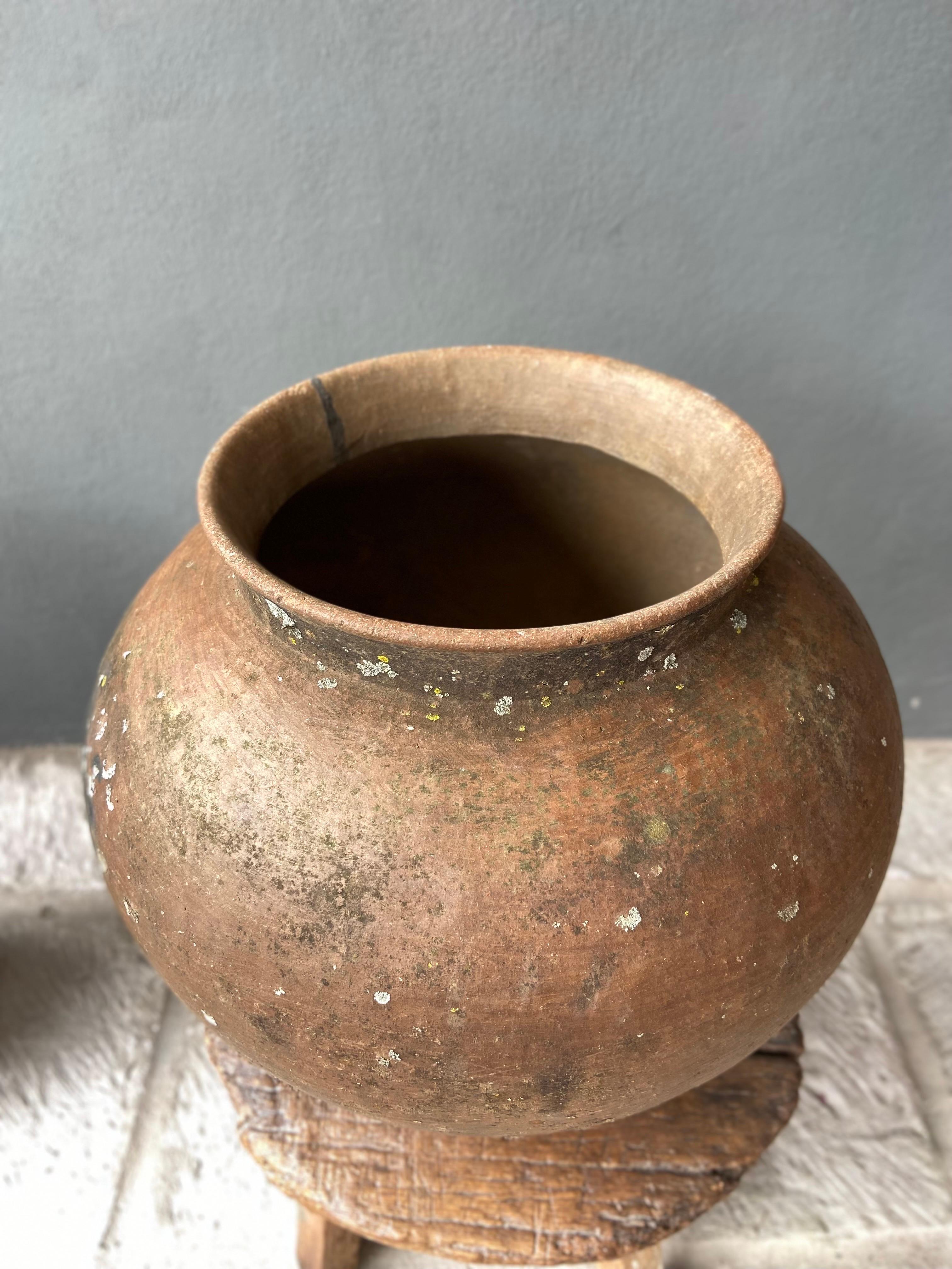 Rustic Ceramic Water Pot from Oaxaca, circa 1940s