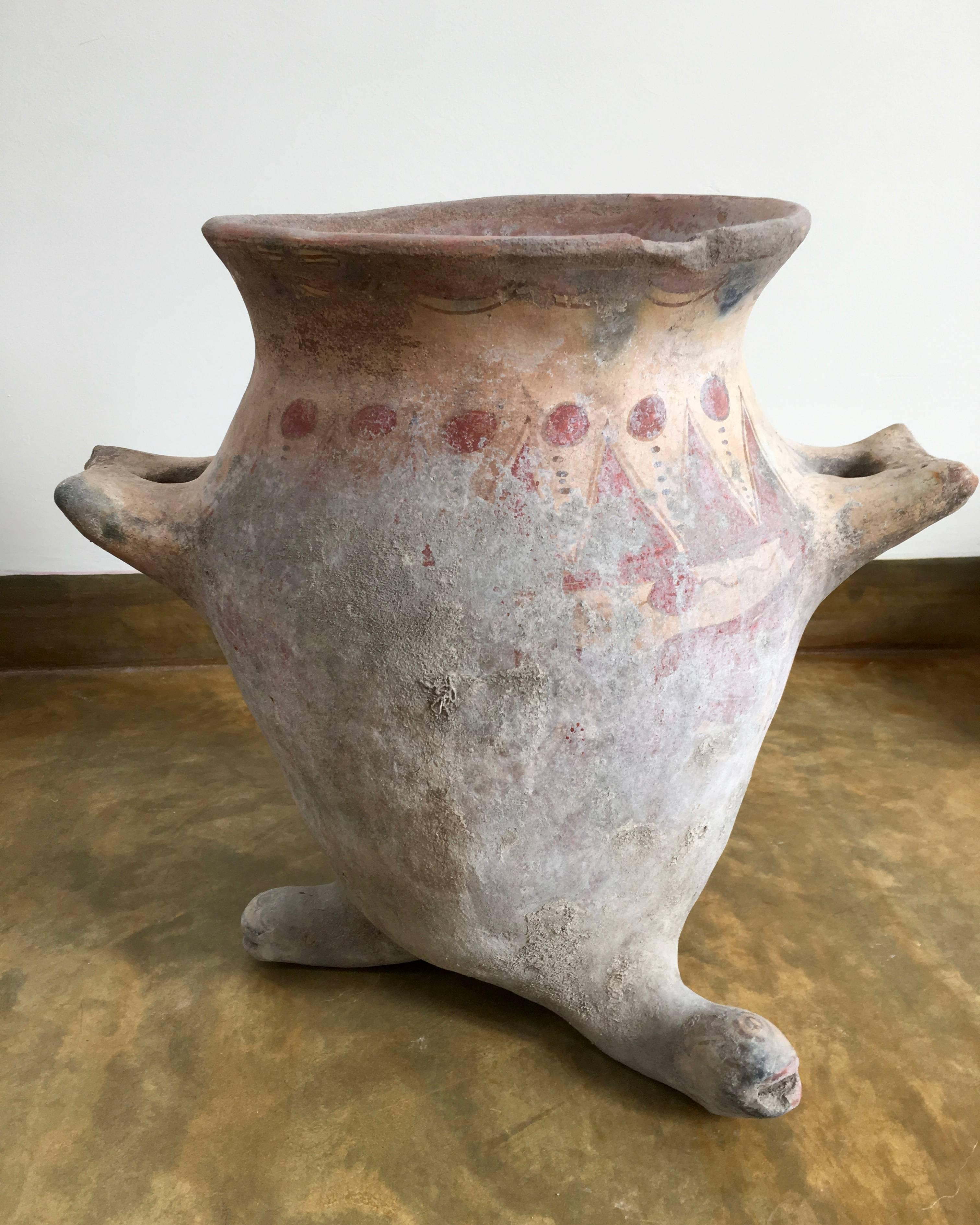 Rustic Ceramic Water Vessel from Mexico