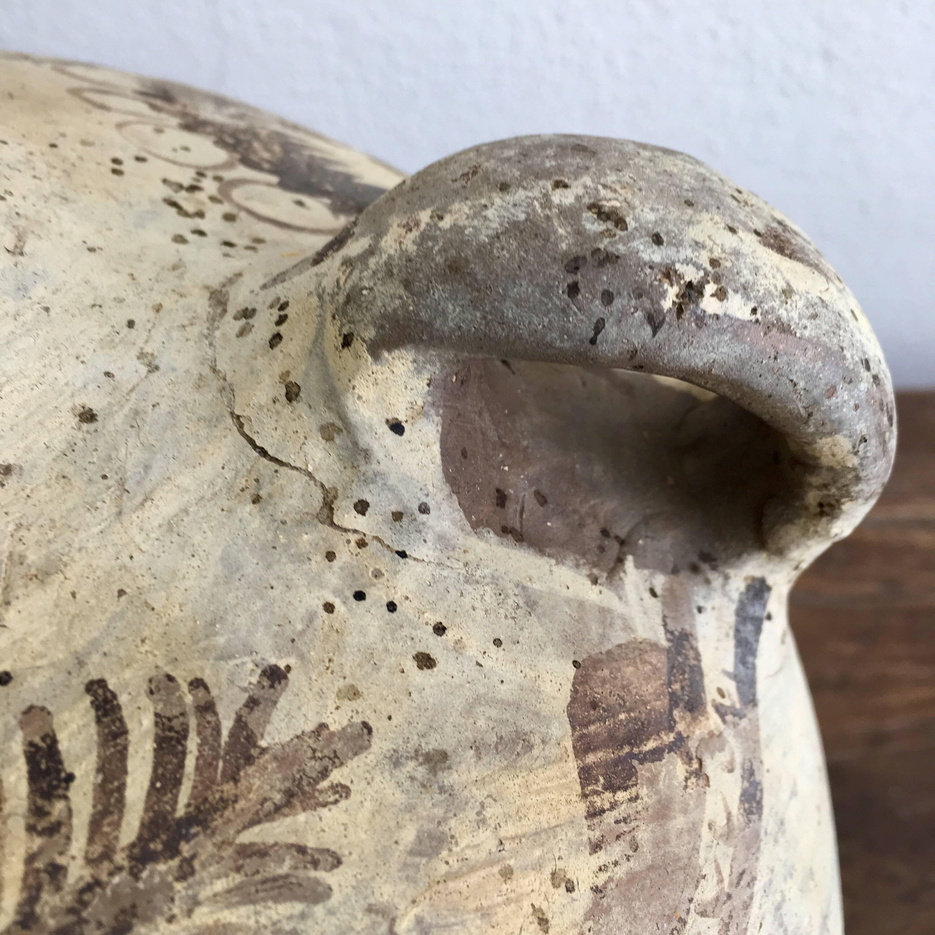 Rustic Ceramic Water Vessel from Mexico