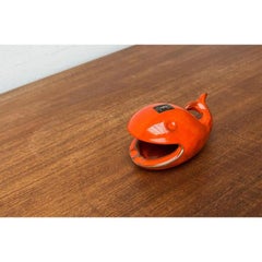 Ceramic Whale Figurine Ashtray from Ceramica D'Arte, Salerno, Italy, 1970s