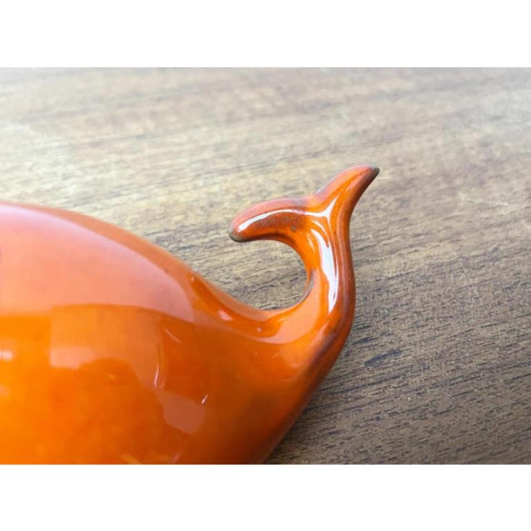 20th Century Ceramic Whale Figurine Ashtray from Ceramica D'Arte, Salerno, Italy, 1970s For Sale