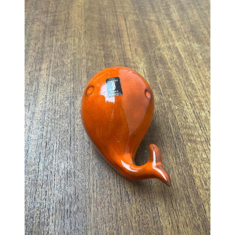 Ceramic Whale Figurine Ashtray from Ceramica D'Arte, Salerno, Italy, 1970s For Sale 3
