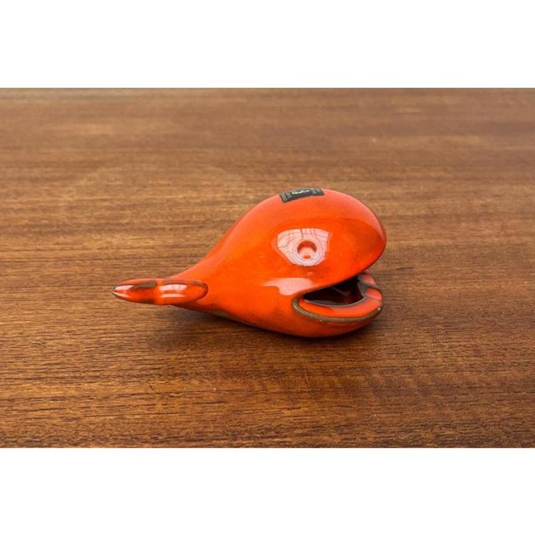 Ceramic Whale Figurine Ashtray from Ceramica D'Arte, Salerno, Italy, 1970s For Sale 4