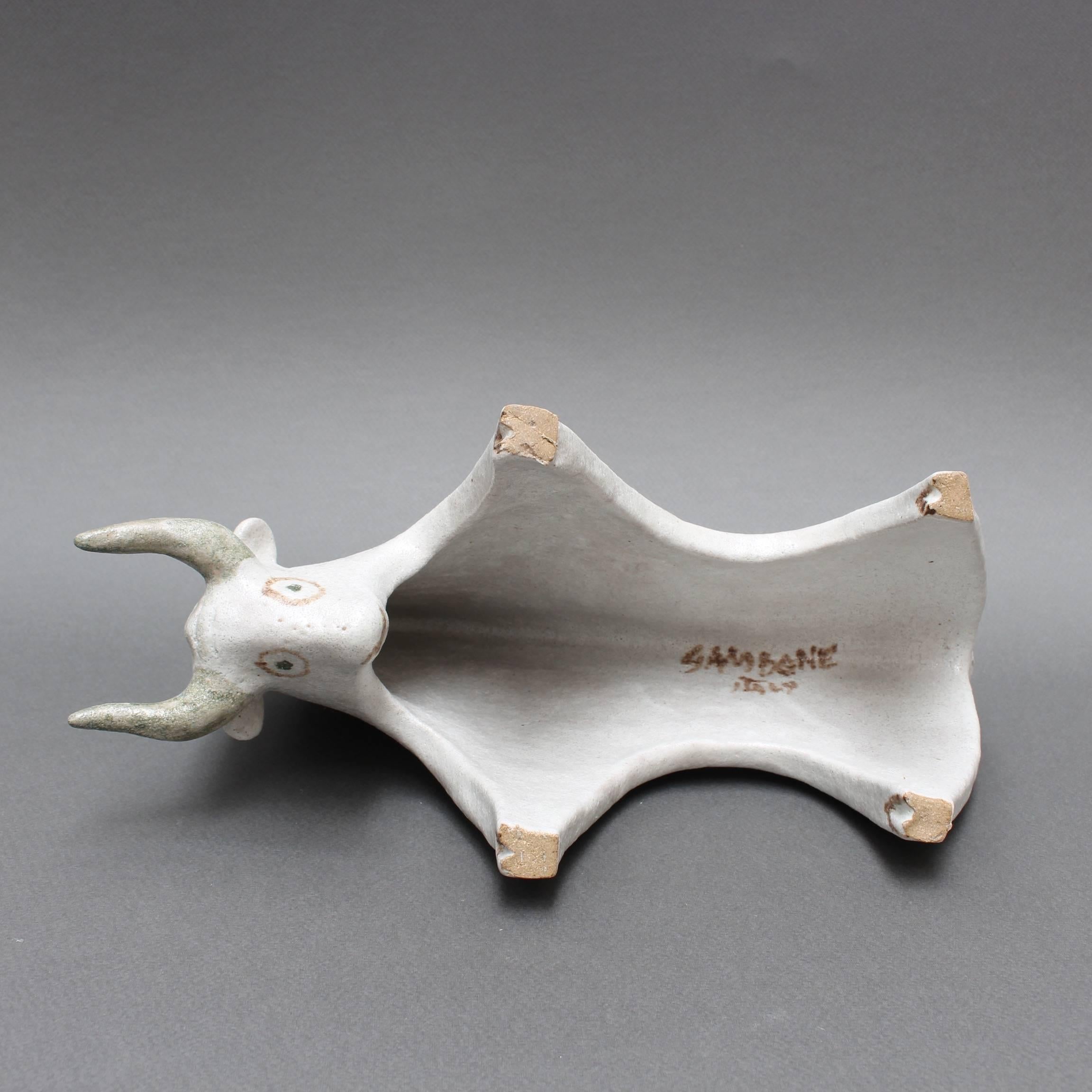 Ceramic White Bull by Bruno Gambone, circa 1970s 7