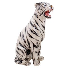 Ceramic White Tiger - Ceramiche boxer, Italy