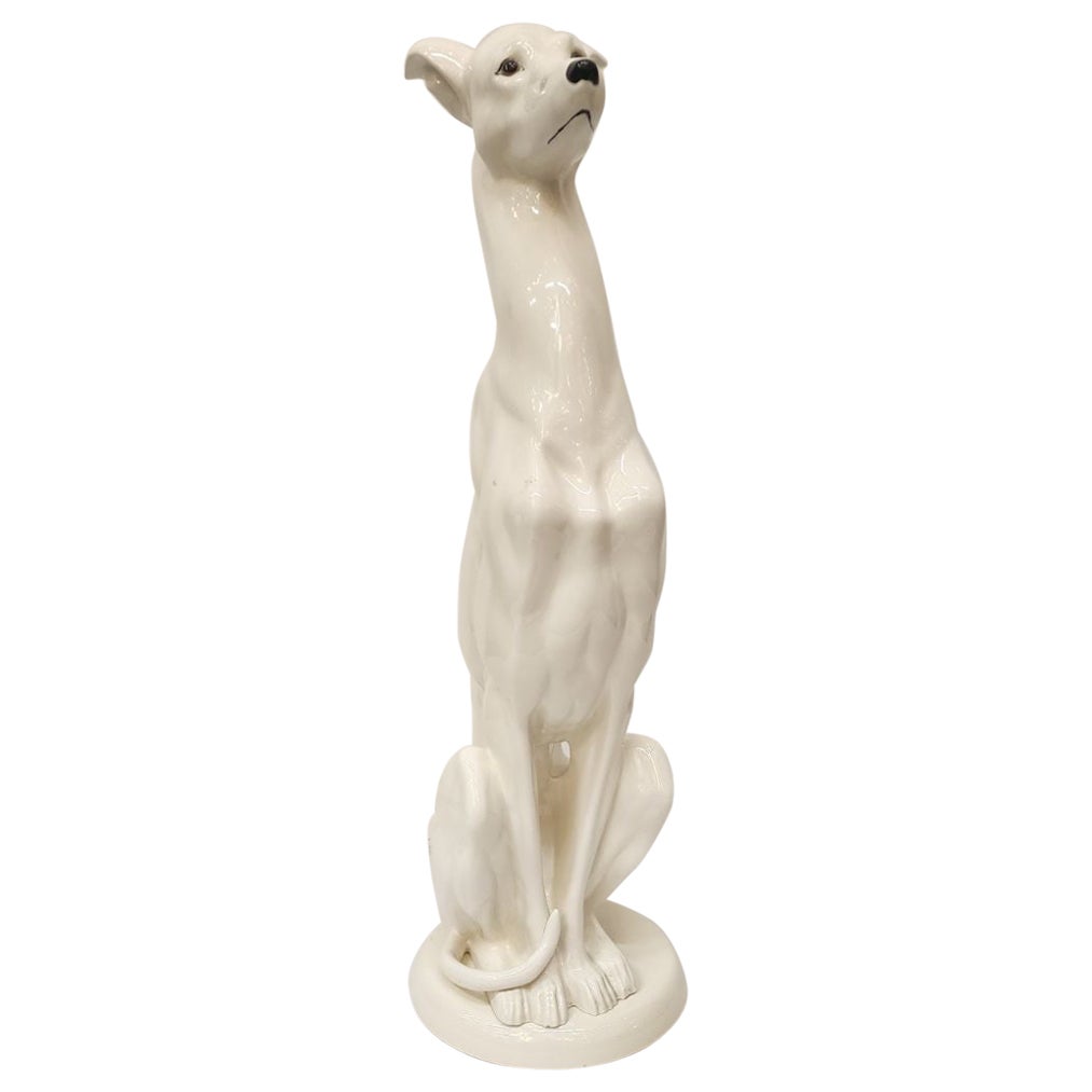 Ceramic White Whippet