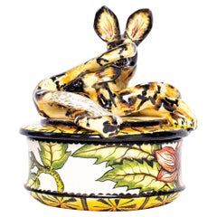 Ceramica Gioielli Wild Dog Scatola , realizzato a mano in Sudafrica