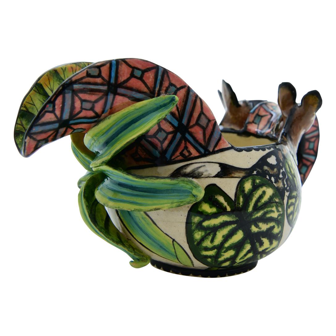 Modern Ceramic Wild Dog Jug , hand made in South Africa For Sale