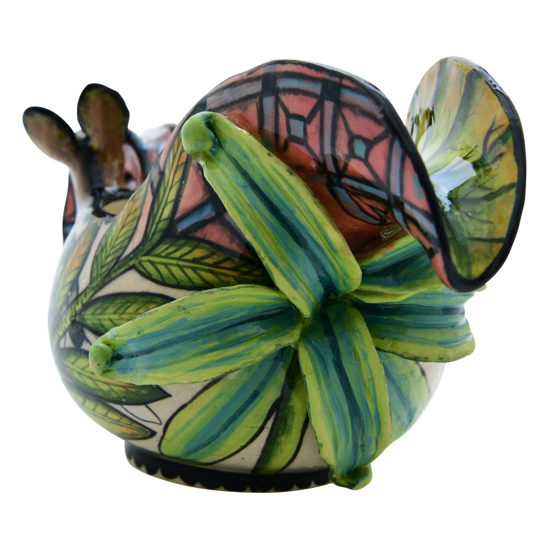 South African Ceramic Wild Dog Jug , hand made in South Africa For Sale