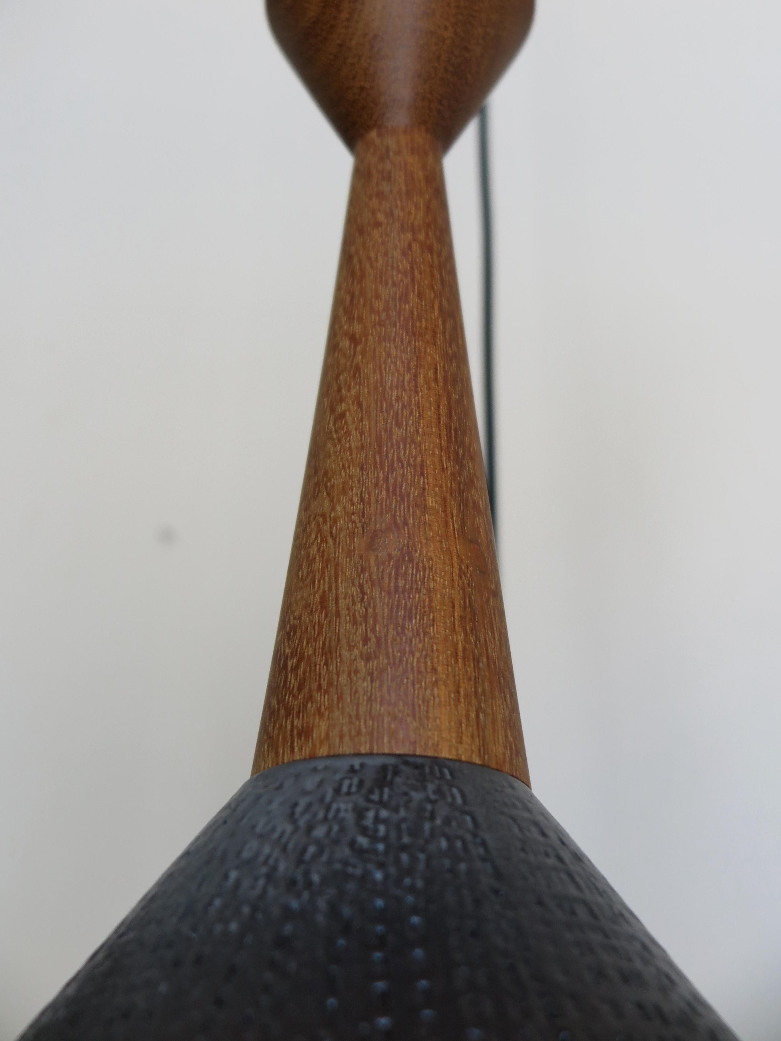 Ceramic Wood Pendant Lamps Set of Contemporary Modern Design, Capperidicasa For Sale 4